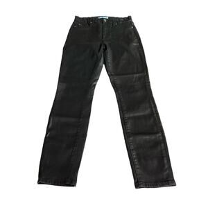 7 For All Mankind b(air) Girlfriend Jeans Black Sheen Size 28